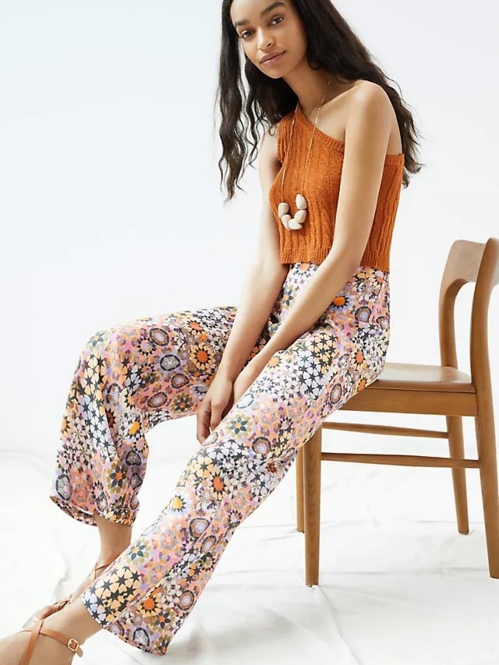 By Anthropologie Geometric Straight Pants Size 10 Kaleidoscope Mosaic